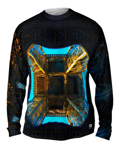 From Below Eiffel Tower Architecture Mens Long Sleeve
