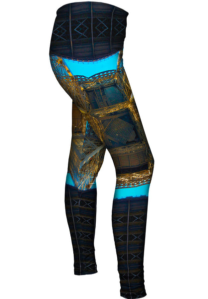 From Below Eiffel Tower Architecture Womens Leggings