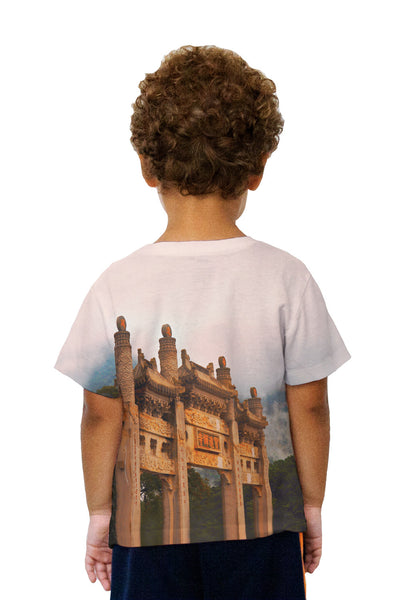 Kids Po Lin Monastery In The Mountains Kids T-Shirt