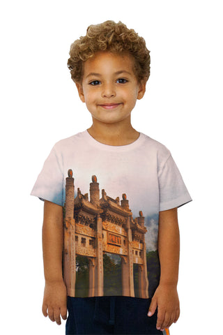 Kids Po Lin Monastery In The Mountains