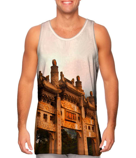 Po Lin Monastery In The Mountains&nbsp;Mens Tank Top