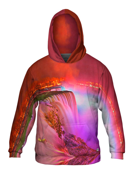 Glowing Niagara Falls Winter&nbsp;Mens Hoodie Sweater