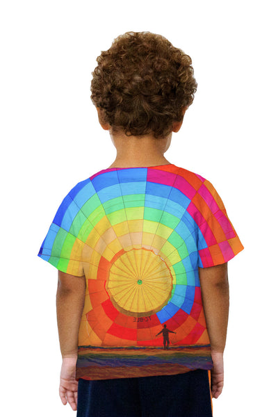 Kids Hot Air Balloon Inflating Kids T-Shirt
