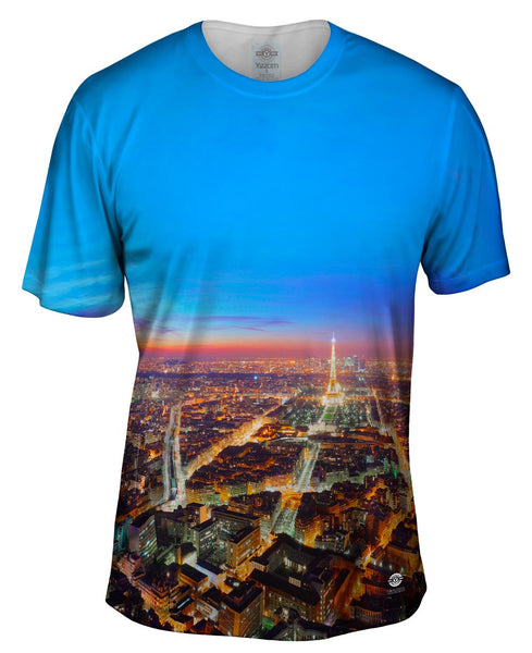 Paris Night Glowing&nbsp;Mens T-Shirt
