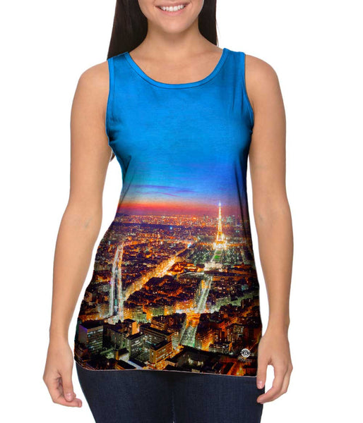 Paris Night Glowing&nbsp;Womens Tank Top