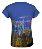 Glowing Hong Kong Night Skyline