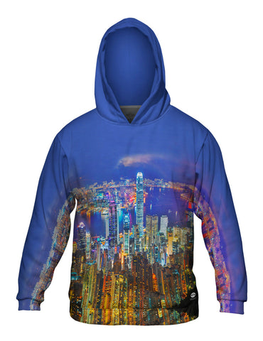 Glowing Hong Kong Night Skyline