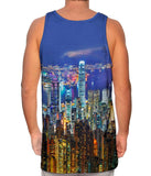 Glowing Hong Kong Night Skyline