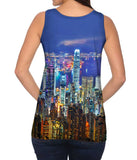 Glowing Hong Kong Night Skyline