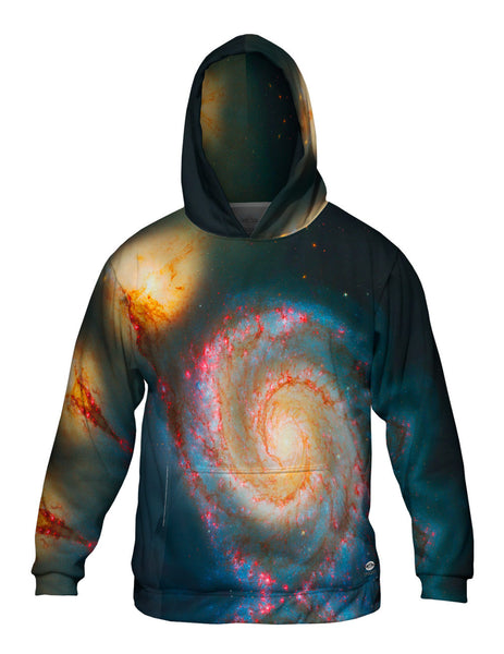 Space Galaxy Messier 51 Mens Hoodie Sweater