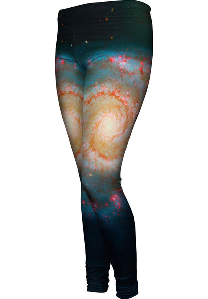 Space Galaxy Messier 51 Womens Leggings