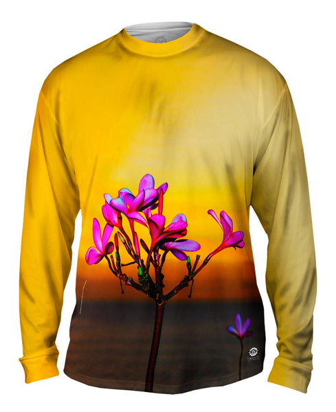 Sunset With Frangipani Blossoms In Labuan Bajo Mens Long Sleeve