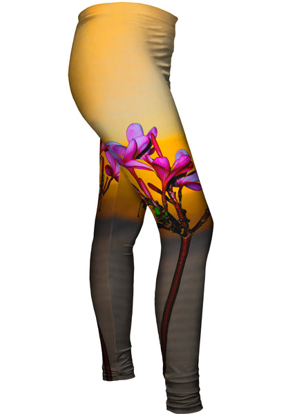 Sunset With Frangipani Blossoms In Labuan Bajo Womens Leggings