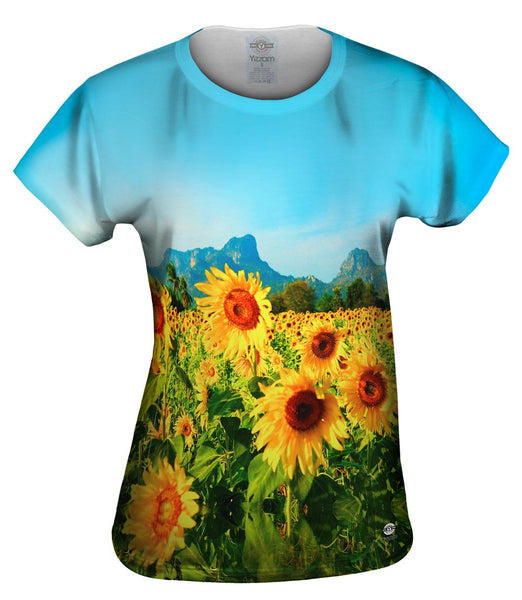 Sunflowers Montain View Thailand Womens Top