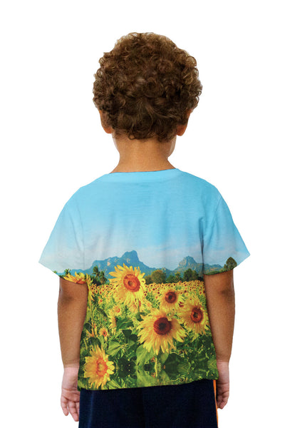 Kids Sunflowers Montain View Thailand Kids T-Shirt