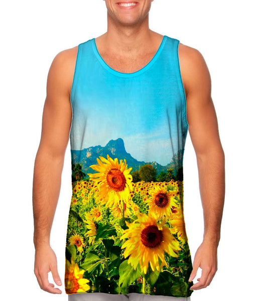 Sunflowers Montain View Thailand Mens Tank Top