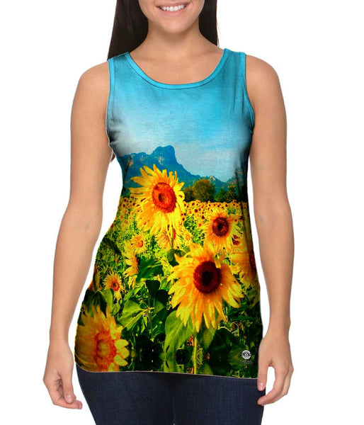 Sunflowers Montain View Thailand Womens Tank Top
