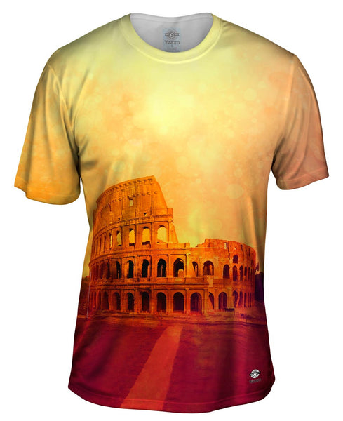 Fashion Golden Colosseum Rome Italy Mens T-Shirt