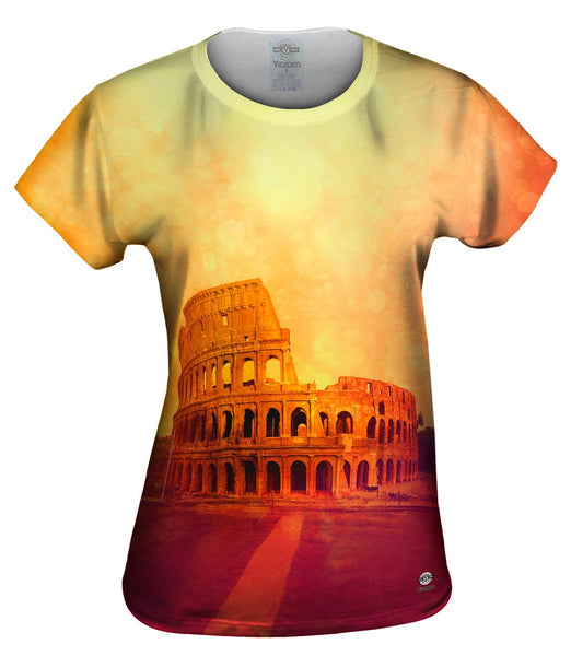 Fashion Golden Colosseum Rome Italy Womens Top