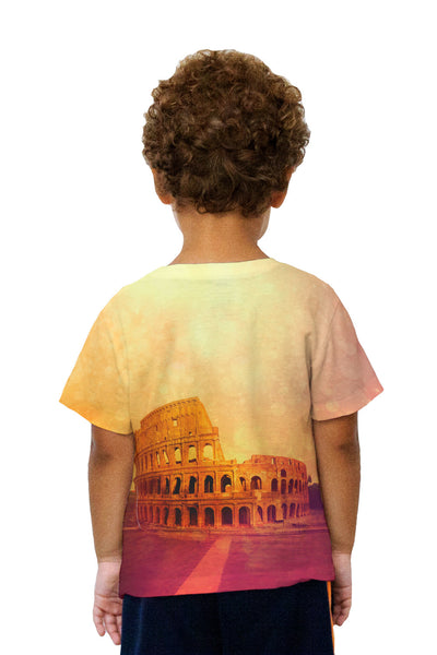 Kids Fashion Golden Colosseum Rome Italy Kids T-Shirt