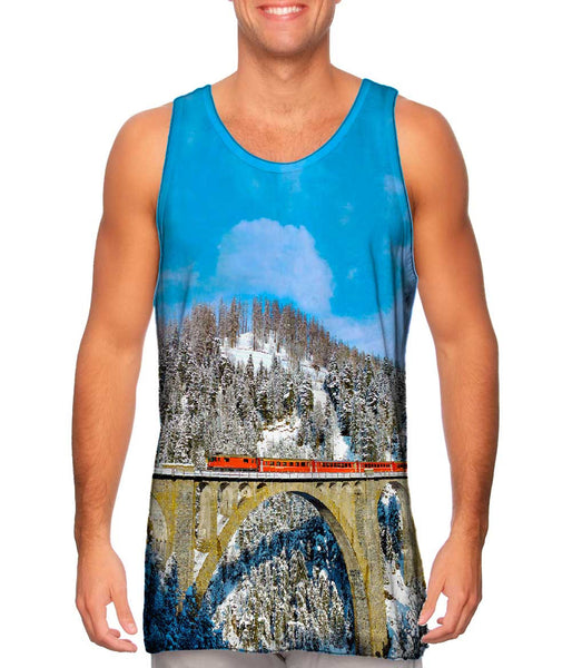 Red Train Swiss Alps&nbsp;Mens Tank Top