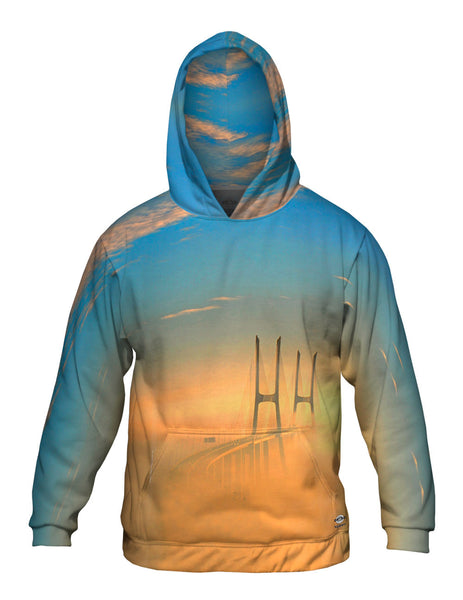Bridge Fog Ponte Vasco Da Gama Mens Hoodie Sweater