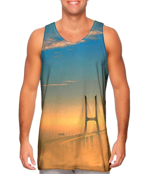 Bridge Fog Ponte Vasco Da Gama Mens Tank Top
