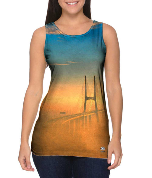 Bridge Fog Ponte Vasco Da Gama Womens Tank Top