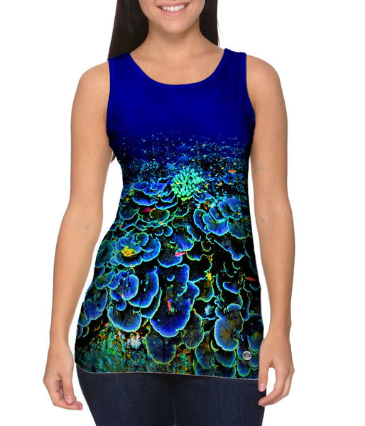 Coral Reef Color Eruption Womens Tank Top
