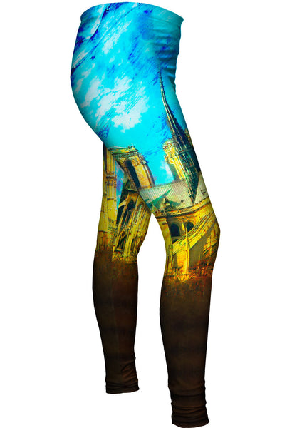Impressionist Notre Dame Cathedral Spire Womens Leggings