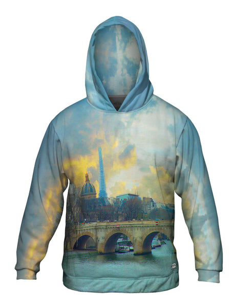 Paris France Eiffel Tower Cloud Frenzy&nbsp;Mens Hoodie Sweater