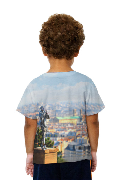 Kids Pan Paris View Flute Kids T-Shirt