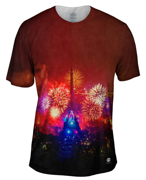 New Years Eiffel Tower Fireworks&nbsp;Mens T-Shirt