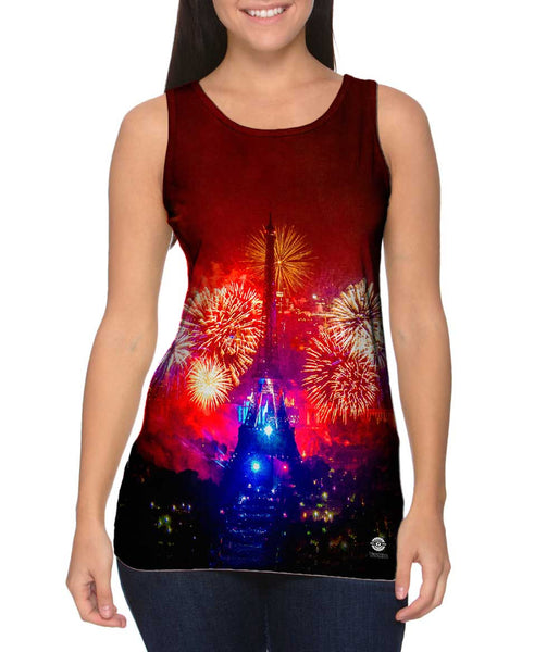 New Years Eiffel Tower Fireworks&nbsp;Womens Tank Top