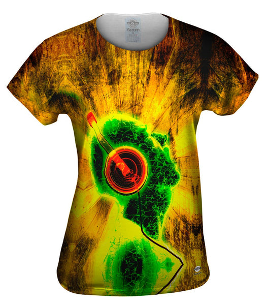 Edm Blazing Music Yellow Womens Top