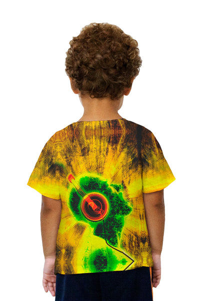 Kids Edm Blazing Music Yellow Kids T-Shirt