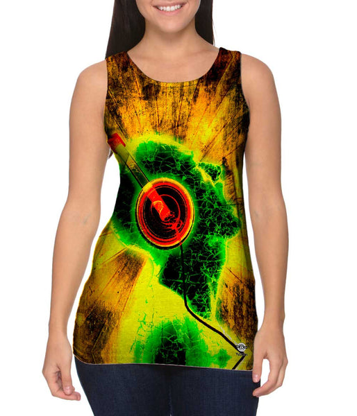 Edm Blazing Music Yellow Womens Tank Top