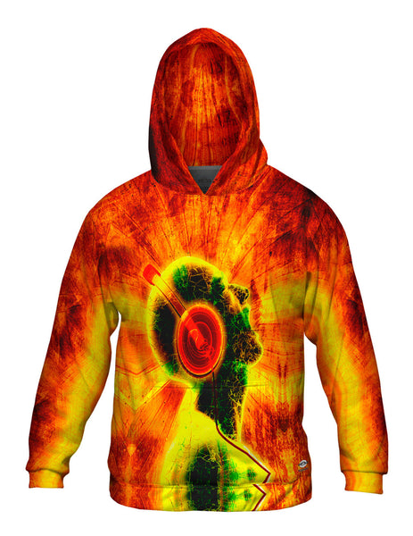Edm Blazing Music Orange&nbsp;Mens Hoodie Sweater