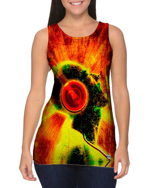 Edm Blazing Music Orange Womens Tank Top