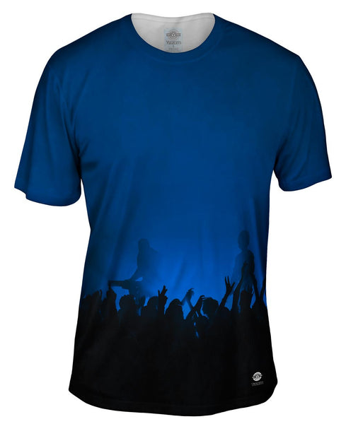 Edm Music Makes The Crowd Blue Mens T-Shirt
