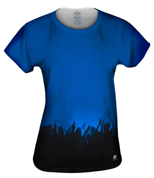 Edm Music Makes The Crowd Blue Womens Top