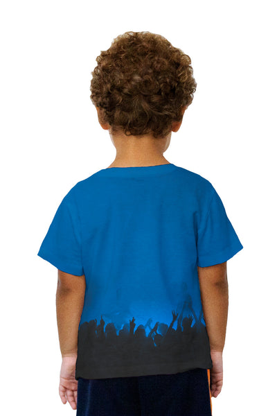 Kids Edm Music Makes The Crowd Blue Kids T-Shirt