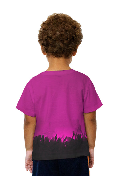 Kids Edm Music Makes The Crowd Pink Kids T-Shirt