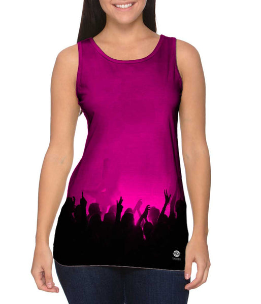Edm Music Makes The Crowd Pink Womens Tank Top