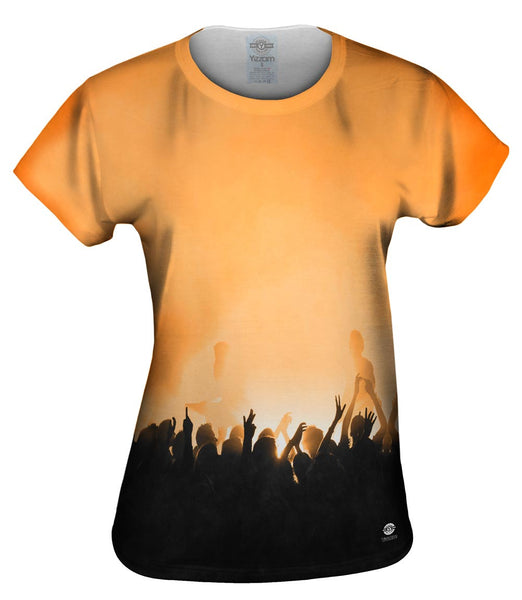 Edm Music Makes The Crowd Orange Womens Top