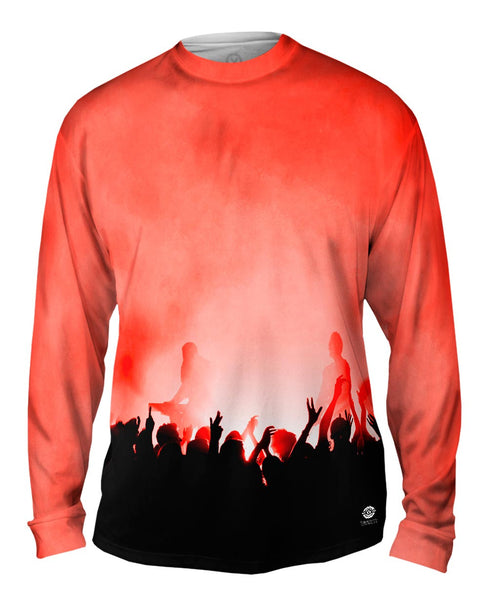Edm Music Makes The Crowd Red Mens Long Sleeve