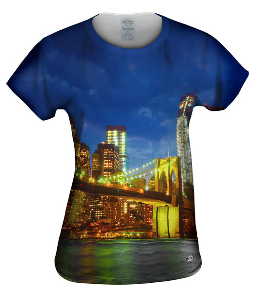 New York Skyline Navy Night&nbsp;Womens Top