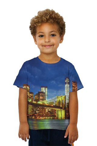 Kids New York Skyline Navy Night