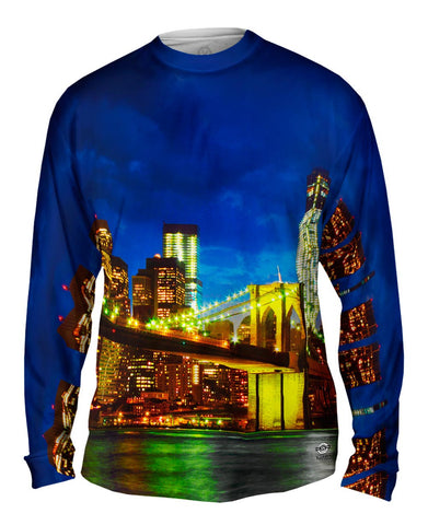 New York Skyline Navy Night