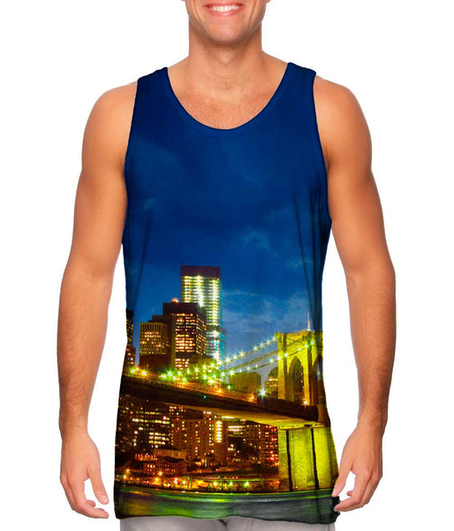 New York Skyline Navy Night&nbsp;Mens Tank Top